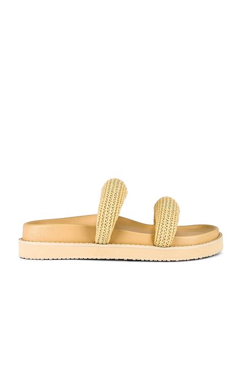 SIMKHAI Lupita Puffy Strap Raffia Platform Sandals in Natural | REVOLVE
