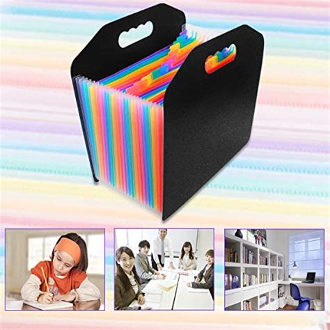 Expanding File Folder 24 Pockets, OUSL A4 Letter Size Expandable File ...