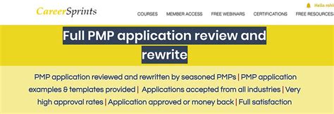 PMP application review and rewrite, February 4 to November 28 | Online ...