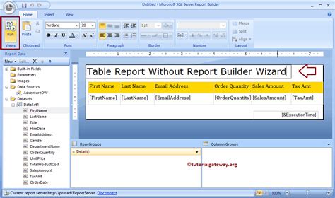 Image result for SSRS Report Builder Examples