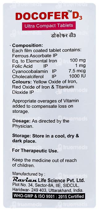 Docofer D3 | Order Docofer D3 Tablet Online at Truemeds
