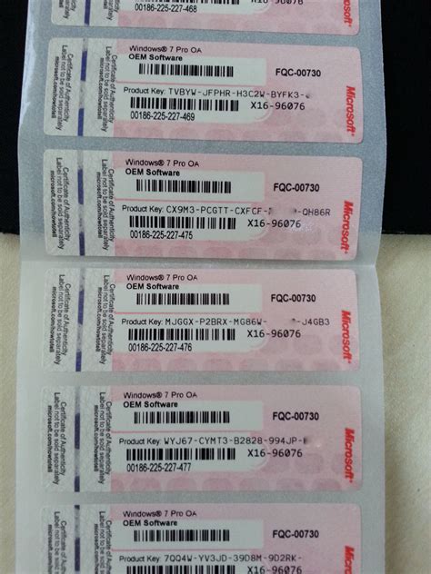 Image result for Windows 7 Pro COA Sticker