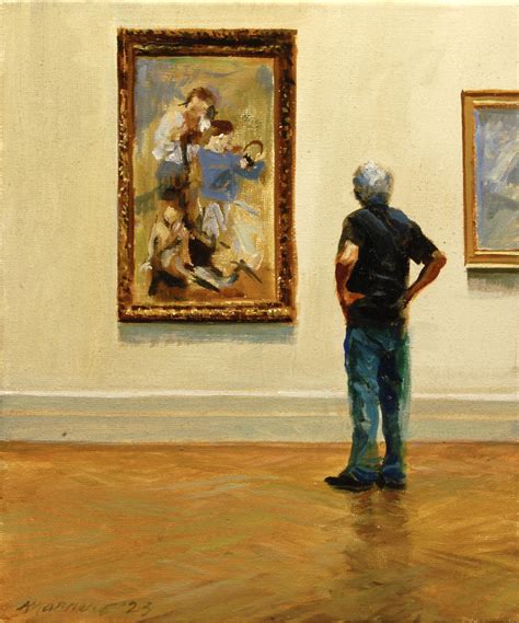Onelio Marrero - Admiring Picasso, Oil Painting For Sale at 1stDibs