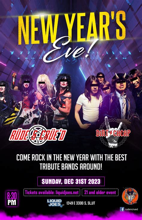 New Years Eve Party! w/ Rüde & Crüed and Dirt Cheap, Liquid Joe's ...