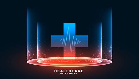 Health care and medical background with cross symbol | Free Vector