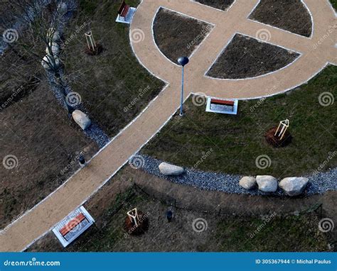 Public, Herb, Nature Garden. Individual Herbs and Perennials Grow Under ...