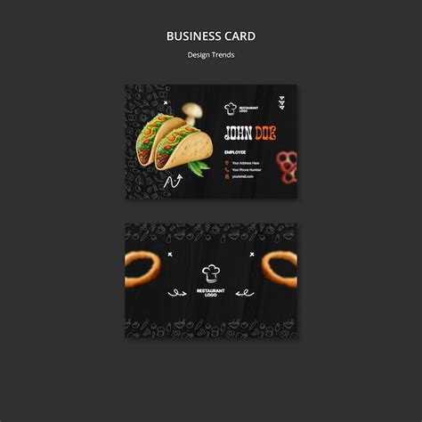 Restaurant Business Card Template 的图像结果