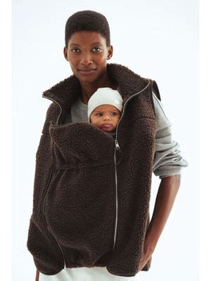 Buy H&M Mama Before & After Babywearing Teddy Gilet Brown (XS) Online
