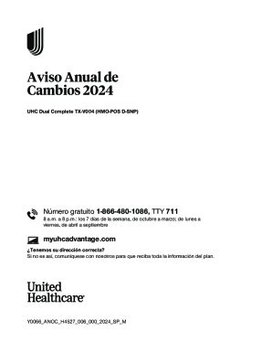 Completable En línea 2024 UHC Dual Complete TX-V004 (HMO-POS D-SNP) Fax ...