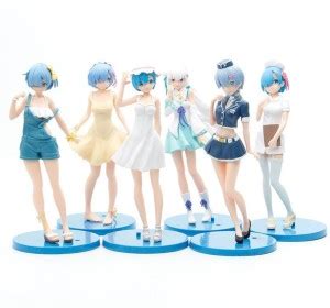 Mubco 6pcs Re Zero Starting Life in Another World Model |Rem Ram PVC ...