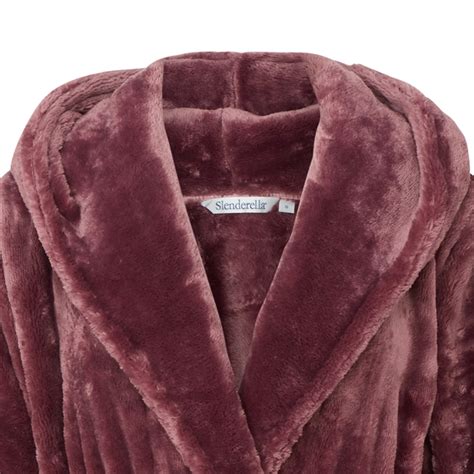 Dressing Gown Luxury Super Soft Thick Fleece Ladies Hooded Slenderella ...