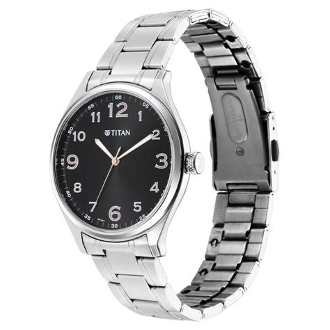 Buy Online Titan TrendsettersBlack Dial Analog Stainless Steel Strap ...