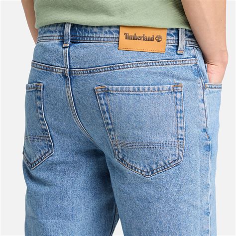 Denim Shorts for Men in Light Blue