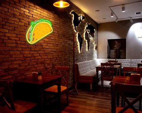 Taco Cafe Neon Signs | Coffee Shop LED Neon Lights & Decor (24Inch x 1 ...