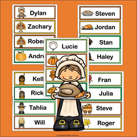 Thanksgiving Desk Name Tags - Editable | Made By Teachers