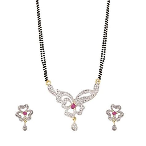 Buy Bhagya Lakshmi Women's Pride American Diamond Gold Plated ...