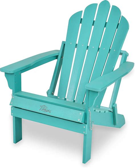 Buy MYAL Outdoor Plastic Adirondack Chairs, Folding Patio Chairs, Lawn ...