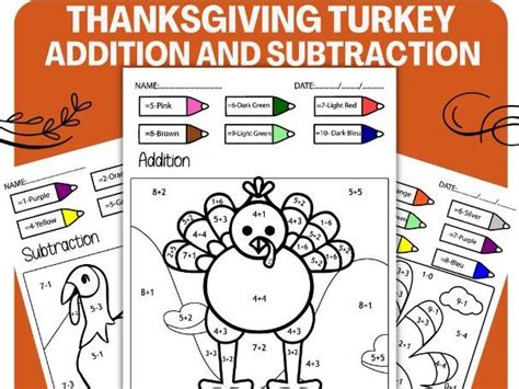 Image result for Thanksgiving Math Color by Number