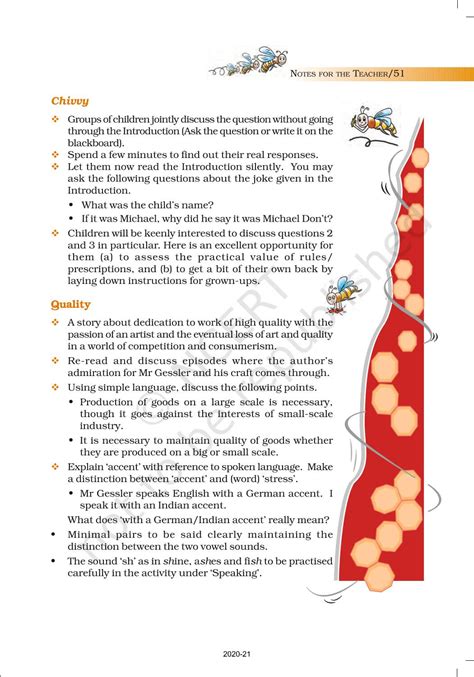 The Ashes That Made Trees Bloom - NCERT Book of Class 7 English Honeycomb