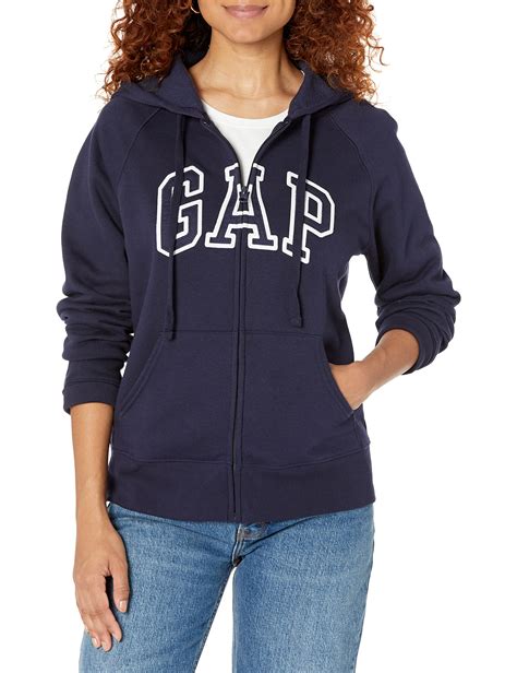 Snapklik.com : GAP Womens Logo Hoodie Zip Sweatshirt