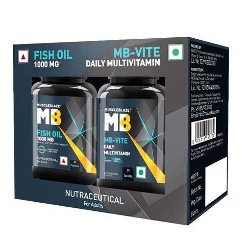 Buy MuscleBlaze Mb-vite Multivitamin, 30 Tablets With Omega 3 Fish Oil ...