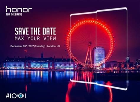 Honor V10 sarà presentato il 5 dicembre con display full-screen