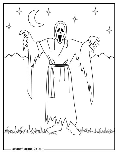 Coloring Pages Ghostface Ghost Face Scream Movie Printable Color ...