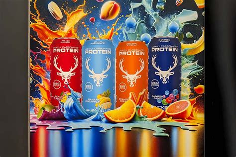 Bucked Up's light and refreshing Lightly Carbonated Protein Drink