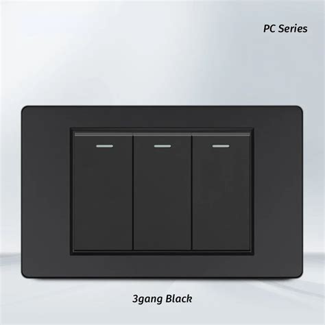 Melery 3gang 1way 2way Black PC Panel Brazil USA India | Ubuy