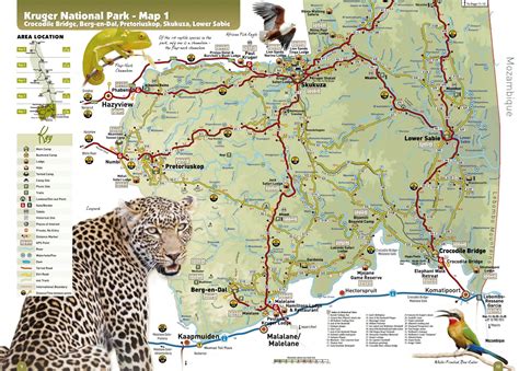 Kruger Park Map and Guide - 3rd Edition (English) - Tinkers