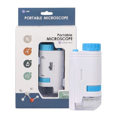 200x Zoom Kids Portable Microscope Pocket Handheld Mini Microscope with ...