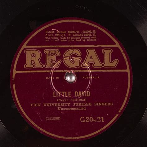 LITTLE DAVID : FISK UNIVERSITY JUBILEE SINGERS : Free Download, Borrow ...