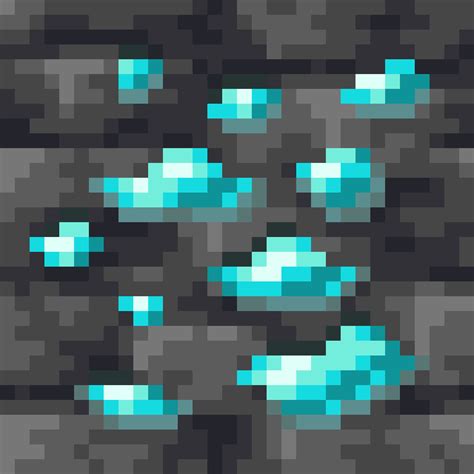Minecraft Diamond Ore Block Pixel Art | Minecraft