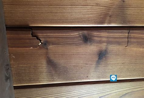 Question: How can I fix my cracked Tongue & Groove ceiling board?