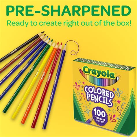Buy Crayola Colored Pencils Set, Back to School Supplies, 100 ct, Gifts ...