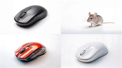 Premium Photo | Four different types of mouses are shown in a row ...