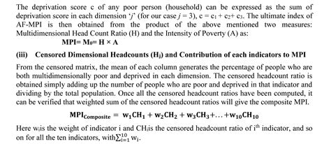 Multidimensional Analysis Of Poverty In Tripura