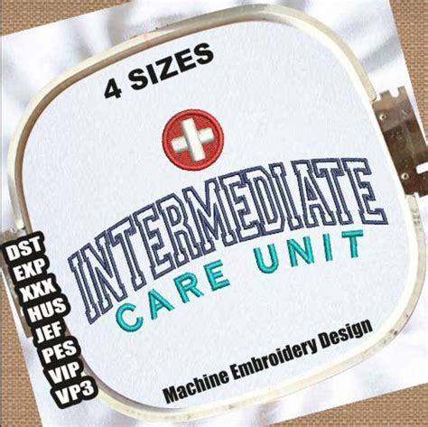 IMCU Machine Embroidery Design | Intermediate Care Unit Embroidery Pattern | IMCU Nurse ...