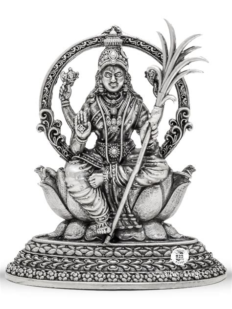 925 Oxidised Silver Karumbu Kamatchi Idol For Your Pooja Room - Silver ...