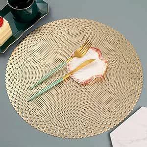 Buy DD Retails Modern Round Hole Pattern Place Mats | Non Slip Easy ...