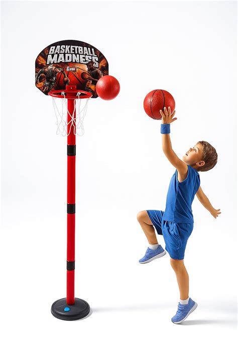 Amisha Gift Gallery Basketball for Kids 2 in1 Set with Adjustable Stand ...