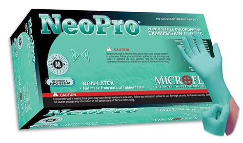 Microflex Microflex NPG-888-M-Box Neopro Exam Gloves PF Chloroprene ...