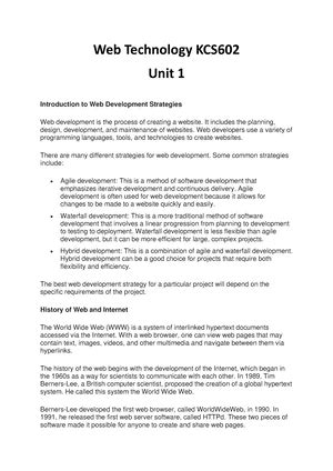 Web Tech Unit 1 by Multi Atoms - Web Technology - Notes By Multi Atoms ...