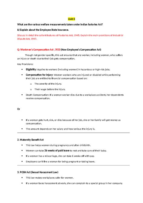 Poe wordnote - useful - Unit- What are the various welfare measurements ...