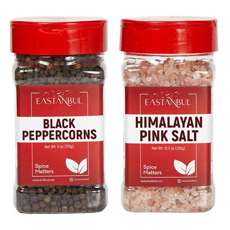 Amazon.com : Eastanbul Salt and Pepper for Grinder Refill, Peppercorns ...
