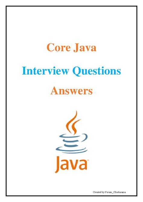 Core Java Interview Questions - Core Java Interview Questions Answers ...