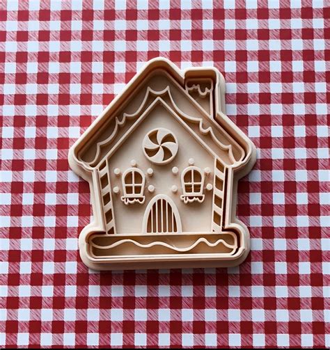 Gingerbread House Cookie Cutter & Fondant Stamp - Etsy