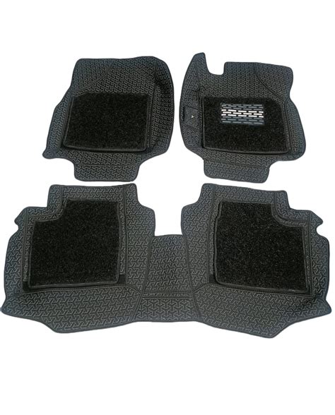 SSSalesRetail 7D Prime Car Floor Mats for Kia SELTOS (Black Silver with ...