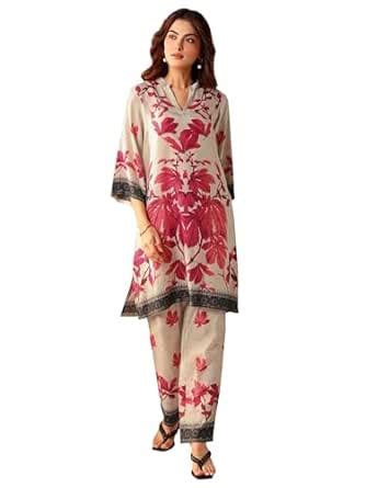 Buy Libas Womens Printed Cotton Blend Co-ord Set for Women at Amazon.in