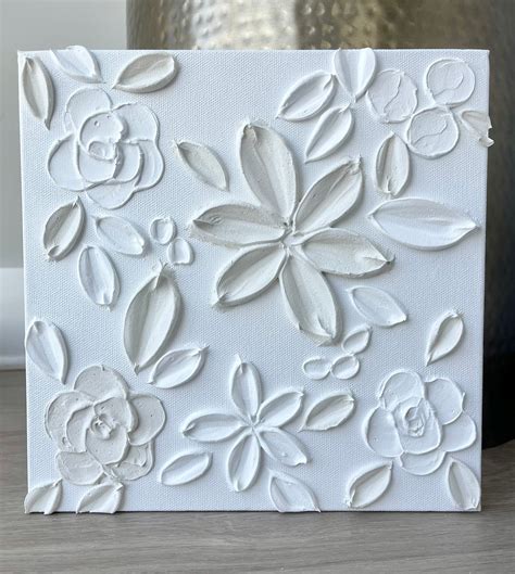 Texture Painting Texture Floral Art Textured Flower - Etsy
